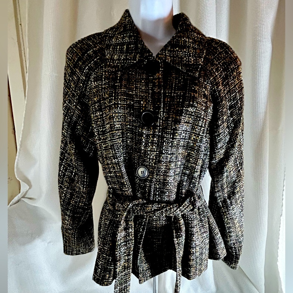 Vintage Appleseed’s petites black tweed jacket women - Picture 1 of 6